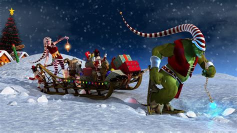 The Grinch Santa With Gifts HD The Grinch Wallpapers | HD Wallpapers ...