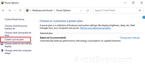 How to Create a New Custom Power Plan in Windows 11 - AvoidErrors