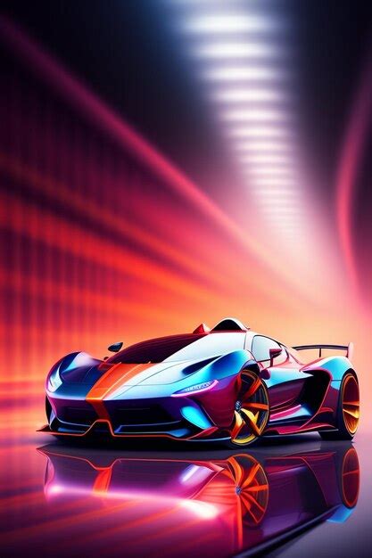 Premium AI Image | Modern fast sports car Futuristic sports car concept Generative AI