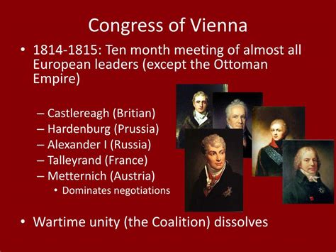 PPT - Unit 7: Napoleon, Congress of Vienna & Nationalist Revolutions ...