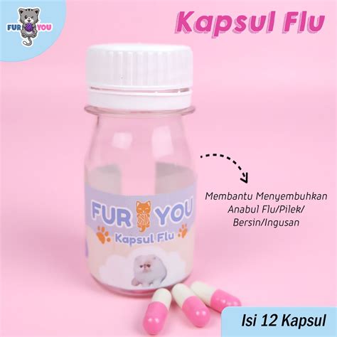 Jual Fur you kapsul flu berat kucing obat flu ampuh Furyou Fur you ...