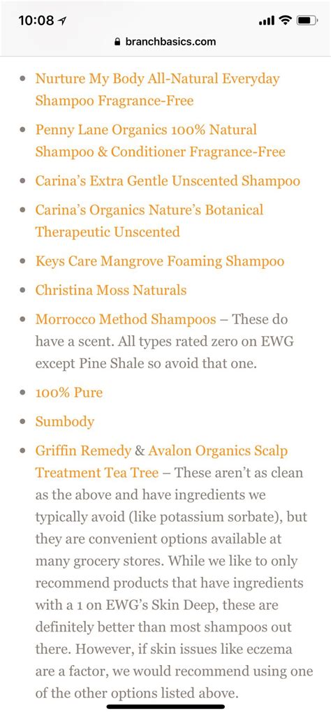 Shampoo - natural ingredients, source branch basics blog | Natural shampoo and conditioner ...