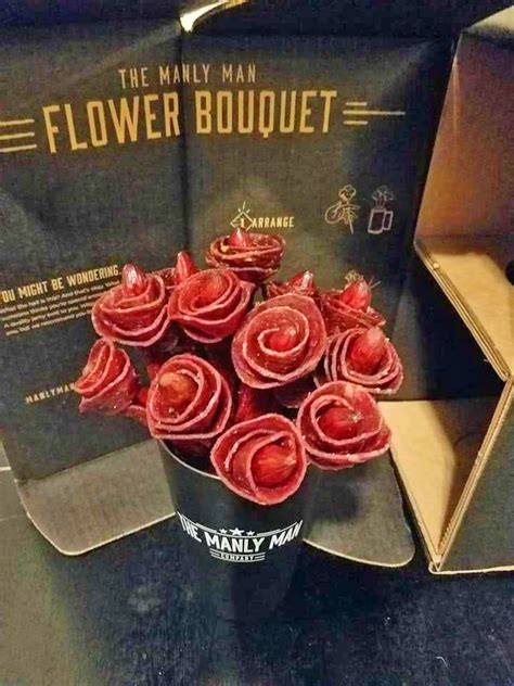 This Bouquet Of Flowers Is Actually Made Of Beef Jerky...Yum