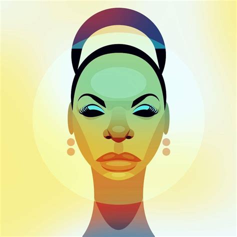 Download Nina Simone Black American Vector Art Portrait Wallpaper | Wallpapers.com