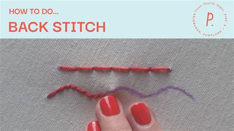 How to Back Stitch - Embroidery Tutorial for Beginners - YouTube