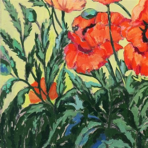 Alice Delmar-Oberth - 'Study of Red Poppies' New York Woman Artist, Art Students League, Met ...