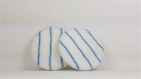 Pair of 6" Poly Buffing Pads White & Blue - Kleanstone