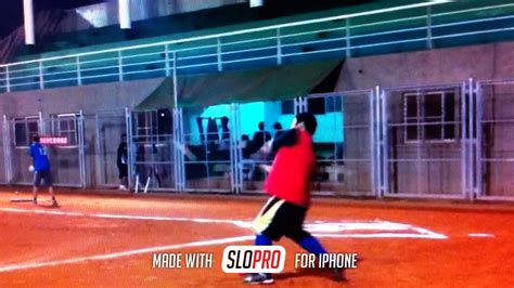 Softball swing in slow motion analysis - YouTube