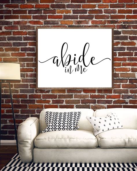 Abide in Me Wall Art Abide in Me Printable Abide in Me - Etsy