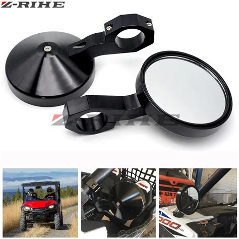 Adjustable 2" Heavy Duty Round Sport Mirror For Polaris RZR 900 570 800 ...