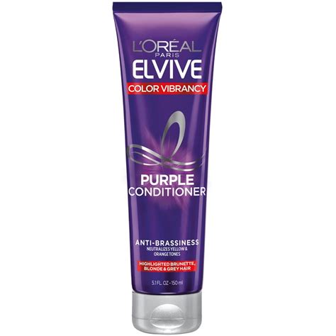 L'Oreal Paris Elvive Color Vibrancy Purple Conditioner, Color Treated ...