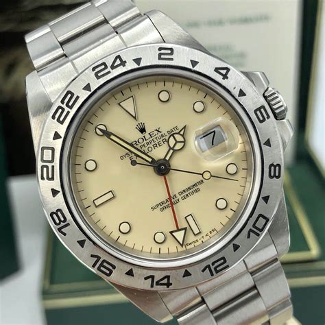 Vintage Rolex Explorer II 16550 Rail Extra Cream dial mint Full Set Box ...