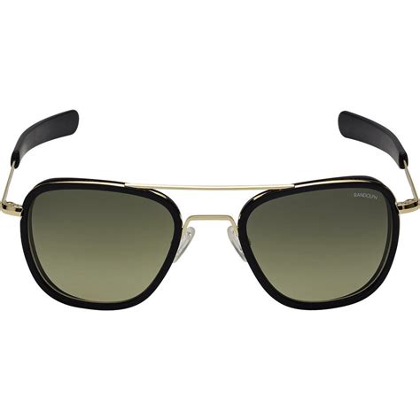 Randolph Engineering Fusion Aviator 23K Gold/Black Sunglasses Green Gradient Bayonet Af51601-I3 ...