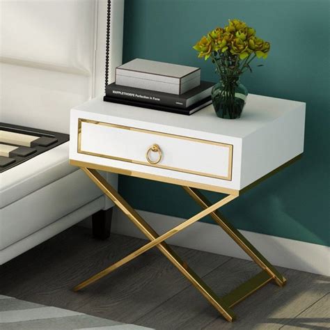 Bedside Table With Gold Legs | africanchessconfederation.com