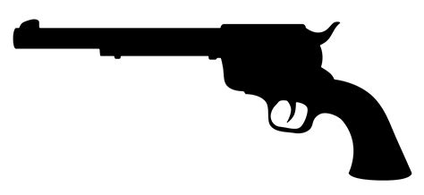 Firearm Pistol Gun Clip art - Silhouette png download - 3300*1524 - Free Transparent png ...