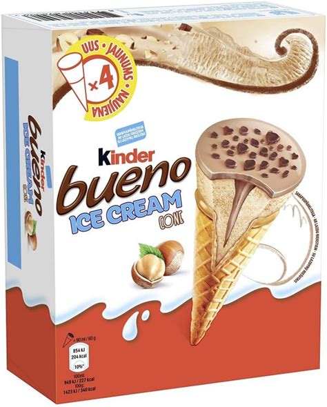 ICE CREAM BUENO KINDER CONE (4x92ml) X8 Imported – King of Sweets