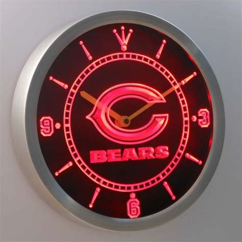 Chicago Bears LED Neon Wall Clock | FanSignsTime