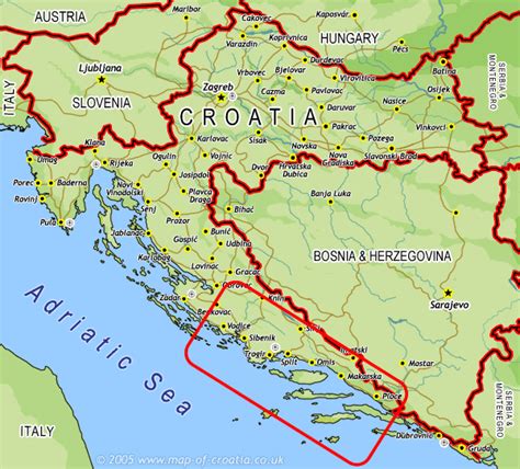 Map Of Croatian Coast : Map-Dalmatia | Croatia map, Croatia - benjo80-wall