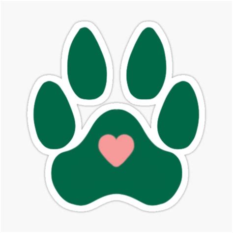 "Dog Paw Heart Sticker" Sticker for Sale by PawsAndEffect | Redbubble