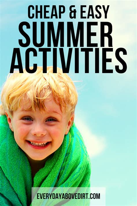 Cheap and easy summer activities for kids that you can do at home. #fun #outdoor #outside # ...