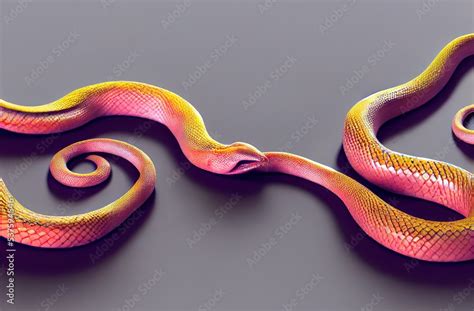 viper snake close-up, viper snake head, animal close-up, 3D rendering ...