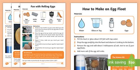 FREE! - Egg KS1 Science Experiments - Easy Experiments For Kids