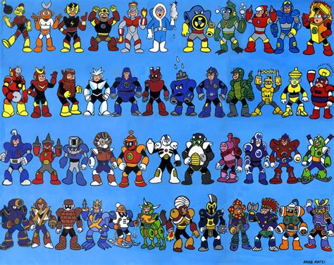 Megaman NES bosses by MikesSketchbook on DeviantArt