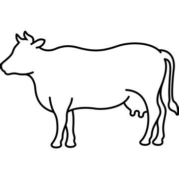 Cow Drawing Outline