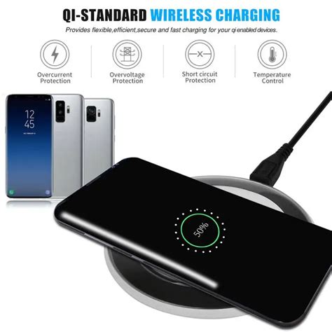 Portable Qi Wireless Power Charger Charging Pad For Samsung Galaxy S9/S9 Plus Drop Shipping Mar ...