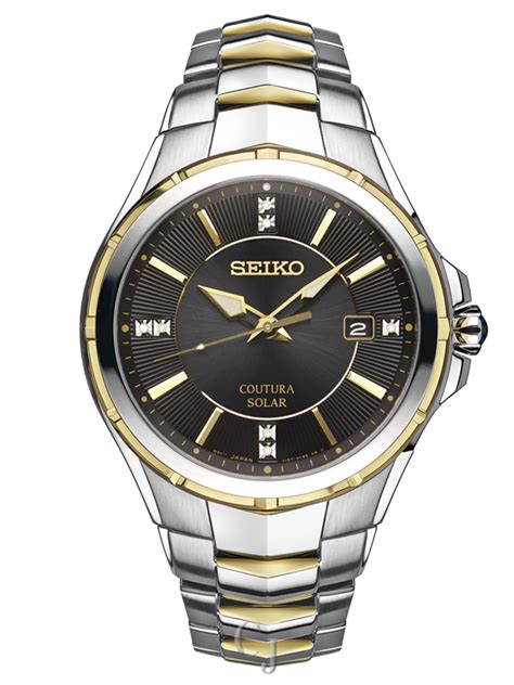 SEIKO COUTURA BLACK DIAL W/DIAMOND ACCENTS WATCH SNE444 - Claudias ...