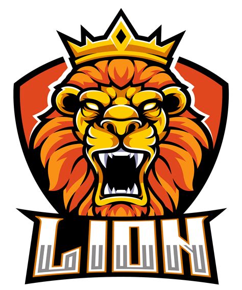 Lion head esport mascot logo design By Visink | TheHungryJPEG