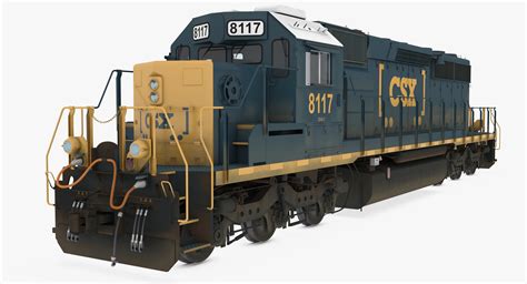 Locomotive SD40-2 CSX YN3b 3D Model $89 - .max .fbx .obj - Free3D