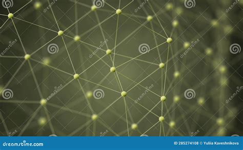 Abstract Futuristic Molecular Polygonal Structure 3d Render Animation ...