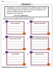 Metaphor Worksheets