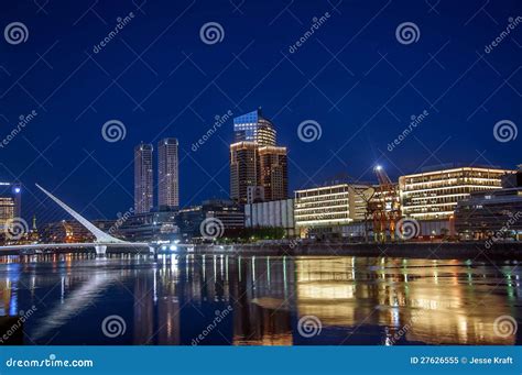 Puerto Madero at Night editorial image. Image of harbor - 27626555