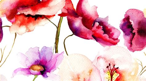 Watercolor Flower Wallpapers - Top Free Watercolor Flower Backgrounds ...