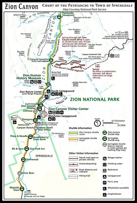 Zion National Park Map