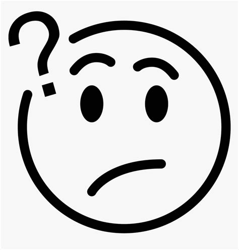 Confused Face Clipart Black And White, HD Png Download , Transparent Png Image - PNGitem