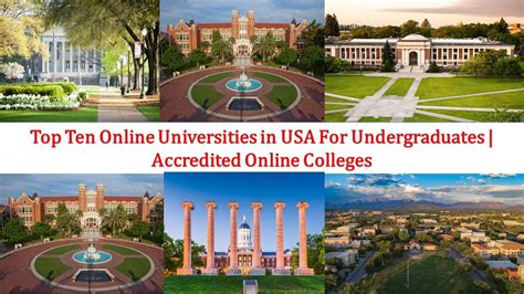 Top 10 ONLINE ACCREDITED UNIVERSITIES in USA For Undergraduates New Ranking - YouTube