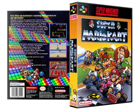 Viewing full size Super Mario Kart box cover