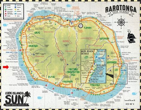 Rarotonga Map | Rarotonga, Map, Cook islands