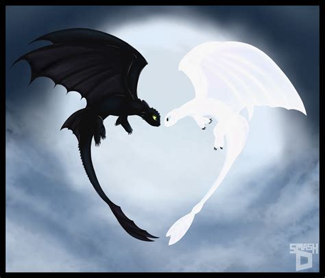 Toothless And Light Fury Drawing - Drawing Word Searches