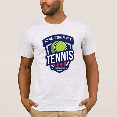 Custom Tennis Logo T-Shirt | Zazzle