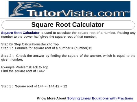 Square Root Calculator by tutorvista Team - Issuu