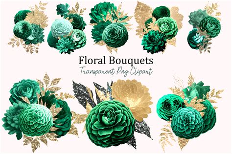 Watercolor Floral Bouquet Clipart, Graphic by Colourful · Creative Fabrica