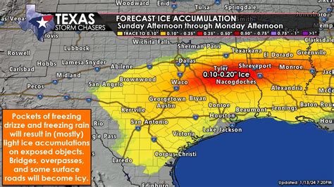 Saturday Evening Update: Arctic Blast Arriving in Texas; Latest Ice ...