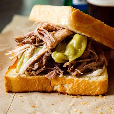 Slow Cooker Pickled Pulled Pork Sandwiches | Spoon Fork Bacon