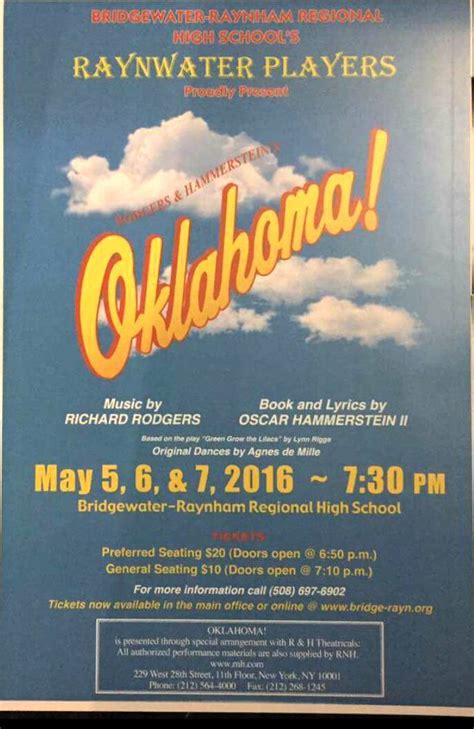 Oklahoma Musical Play at Bridgewater Raynham High School – 365 things ...