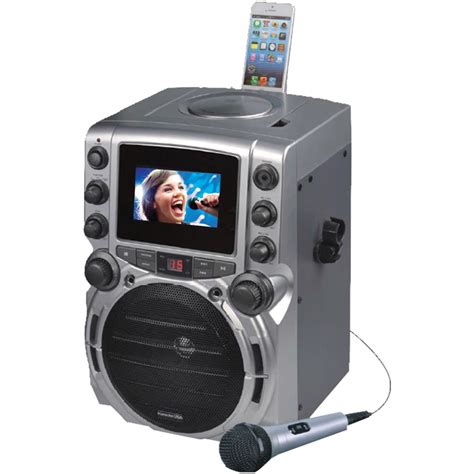 Karaoke USA GQ743 CDG Bluetooth Karaoke Machine with 4.3" Color TFT Screen includes 1 microphone ...