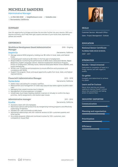 Administrative Manager Resume Examples & Guide for 2023 (Layout, Skills, Keywords & Job Description)